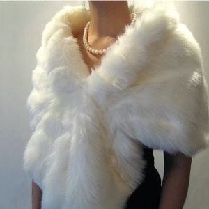 Ivory faux fur wrap faux fur stole faux fur shawl